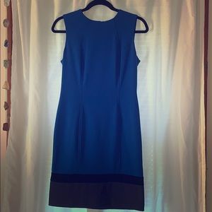 Calvin Klein blue colorblock dress, size 6